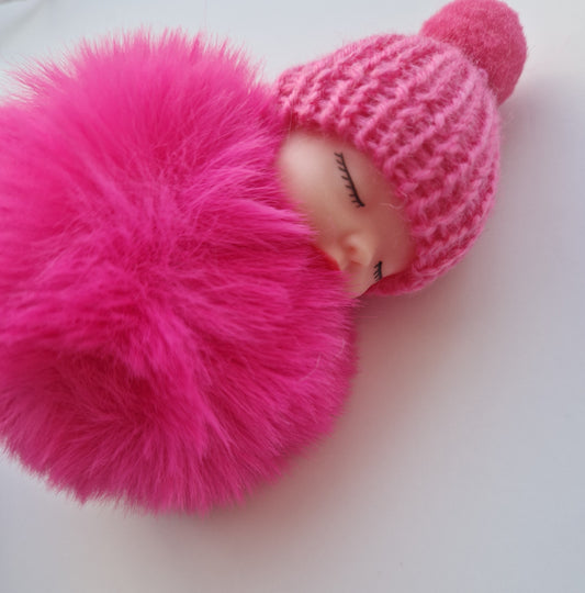 Sleeping baby keychain