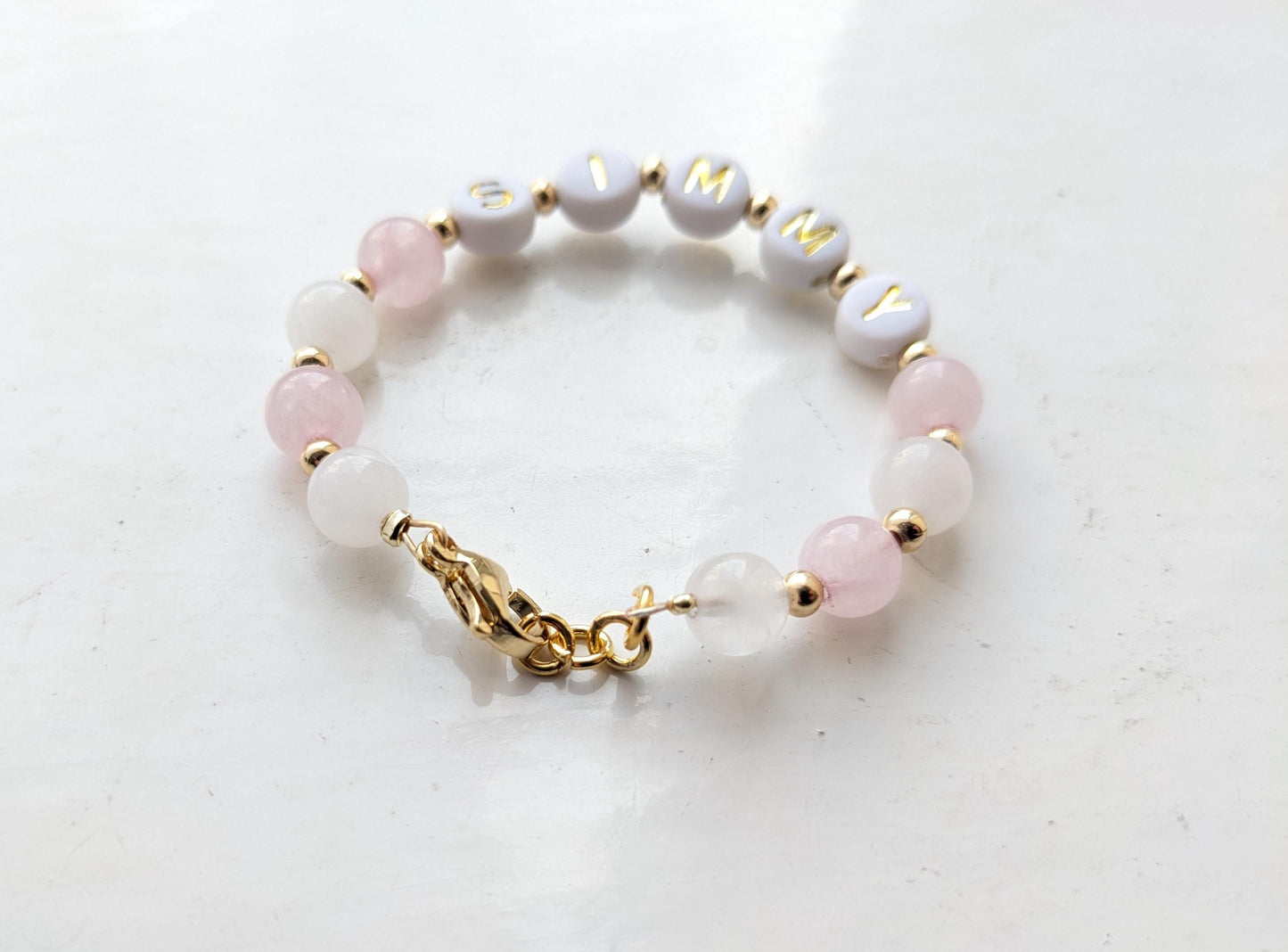 Pink name bracelet