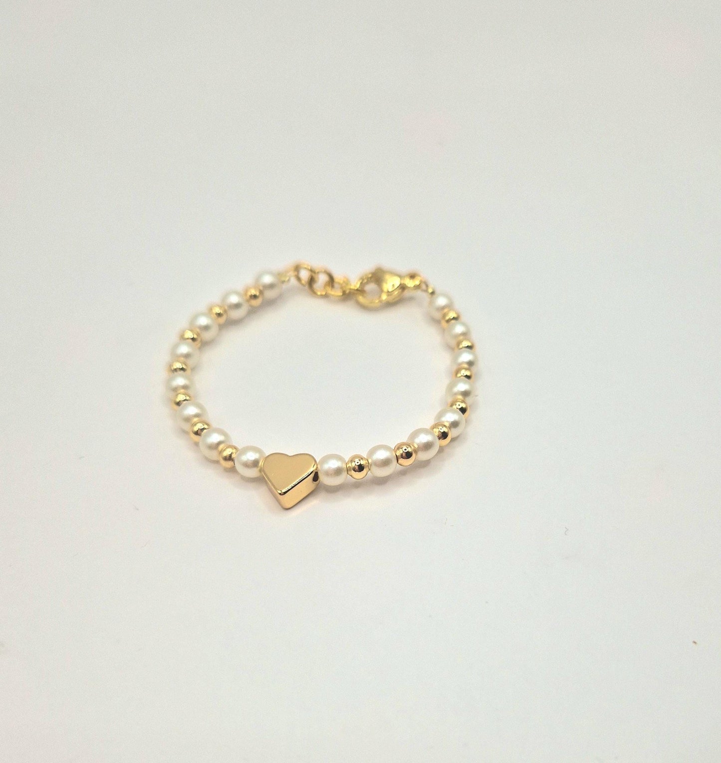 Children's bracelet - pearls and gold plated