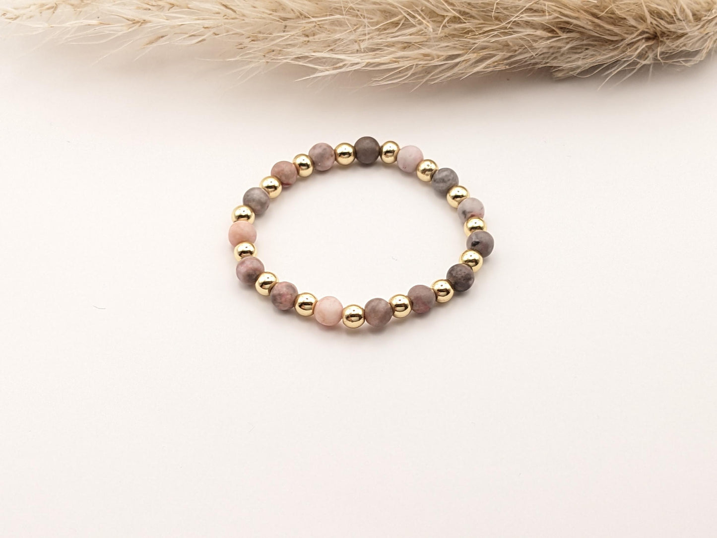 Kids bracelet - child bracelet - stone and gold plated