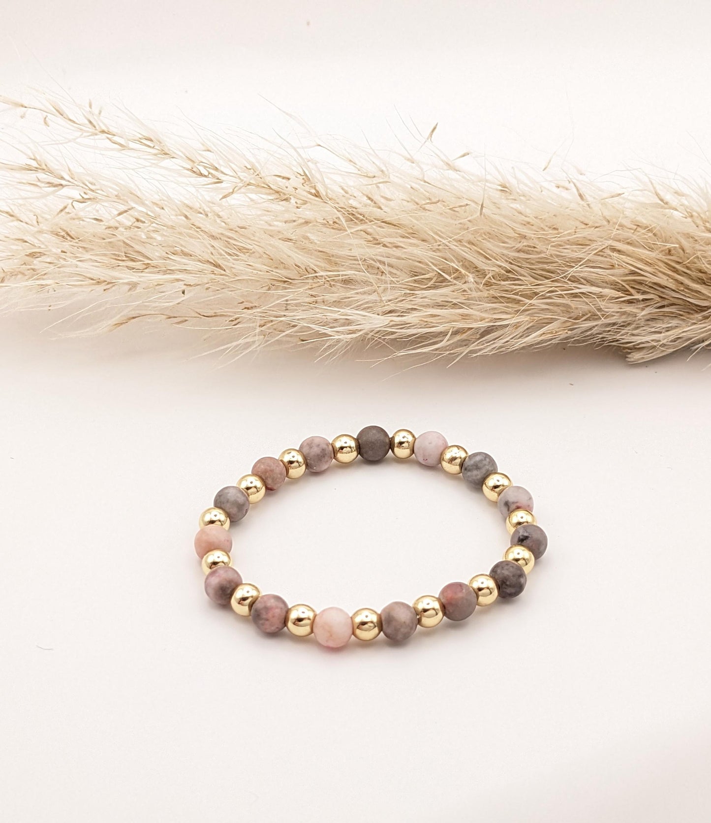 Kids bracelet - child bracelet - stone and gold plated