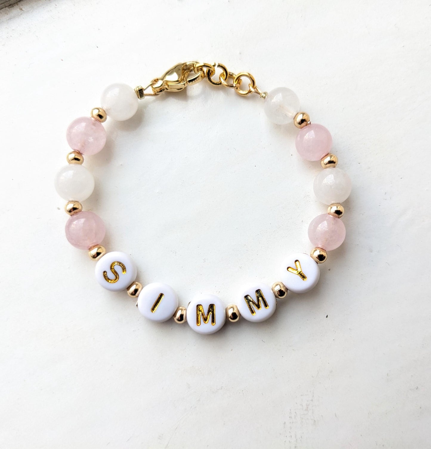 Pink name bracelet