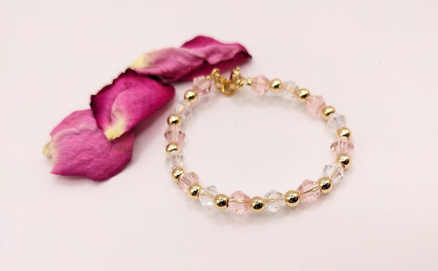 Baby Bracelet - crystals and gold plated